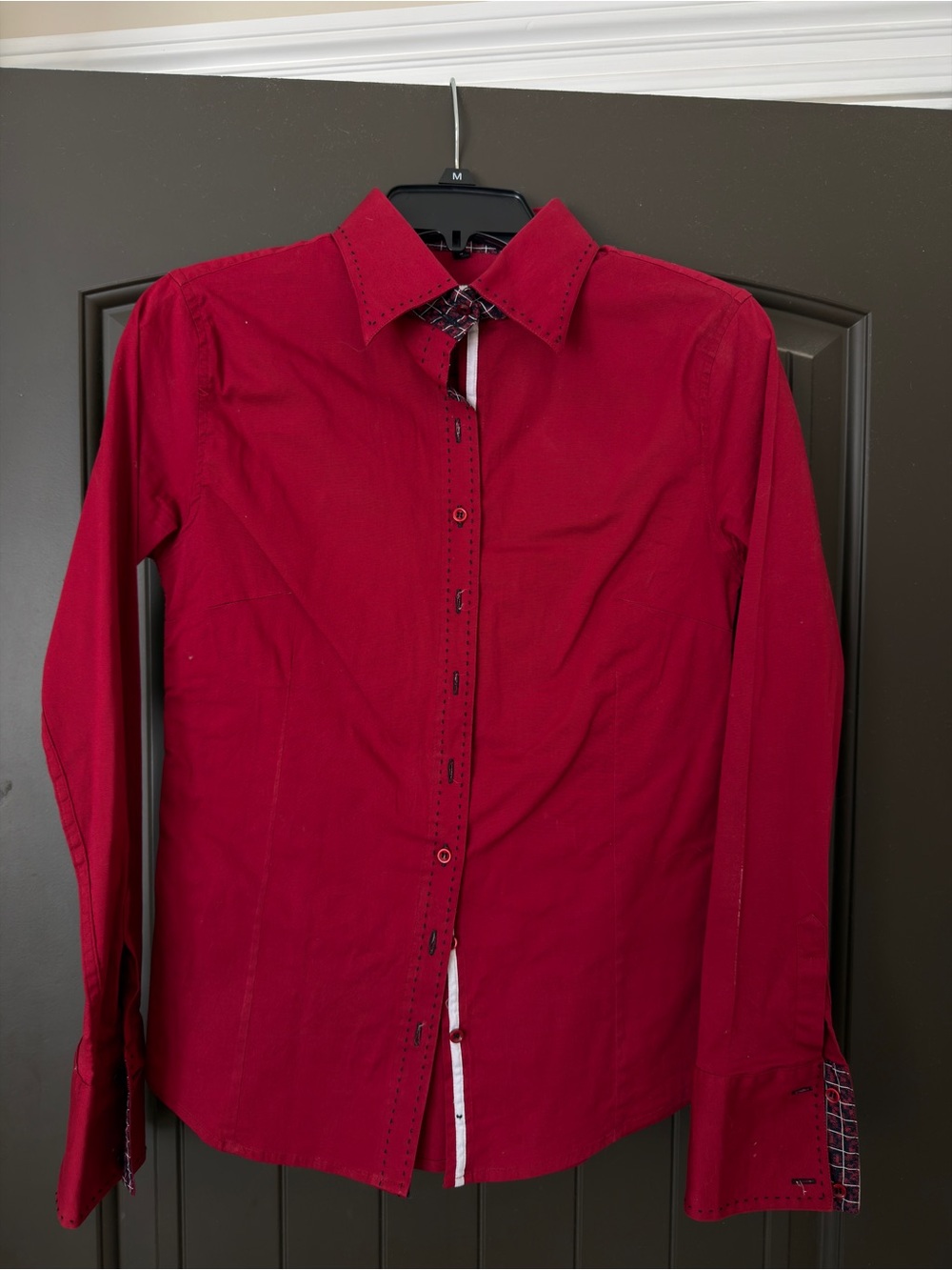 Royal Highness Equestrian Red Buckstitch western show shirt